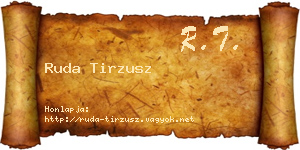 Ruda Tirzusz névjegykártya